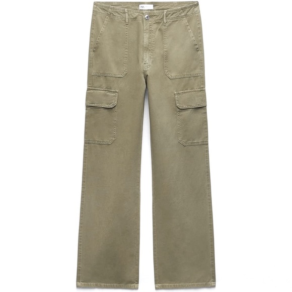 Zara Pants & Jumpsuits Zara Olive Green Cargo Pants Poshmark